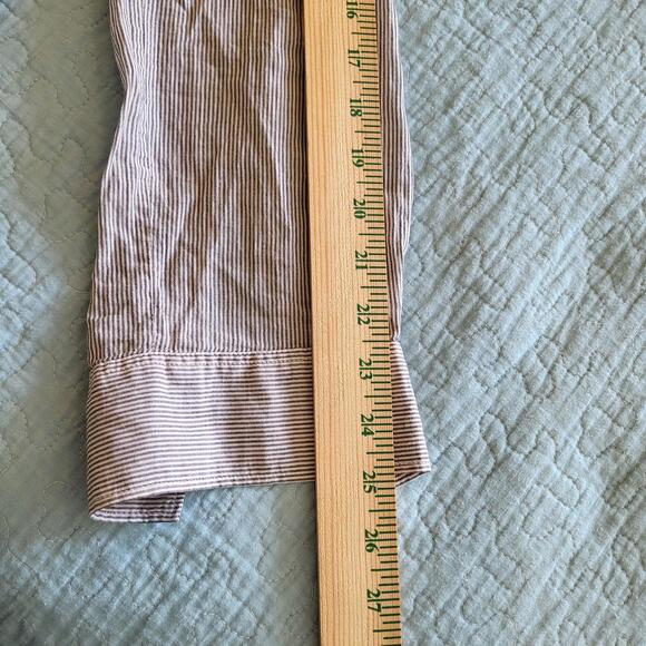 VTG GAP vertical striped shirt dress classic collared neckline, long sleeves XL - Picture 9 of 9